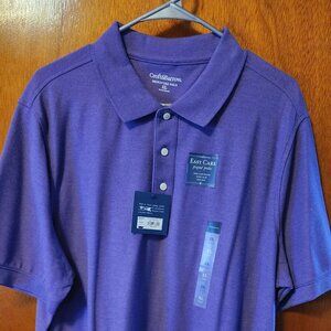 Men's XL Croft & Barrow Signature Purple Easy Care Short Sleeve Polo Shirt